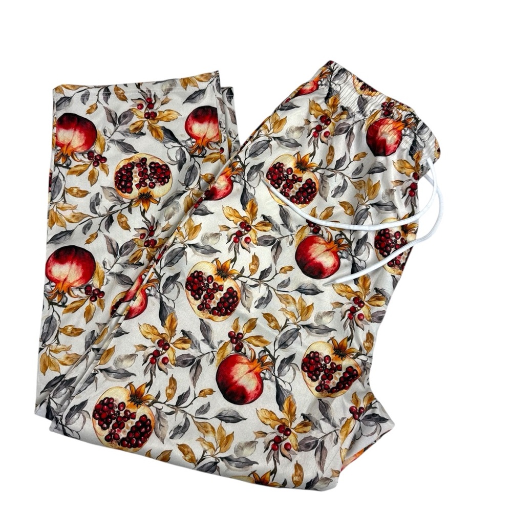 Floral Fruit Print Pants